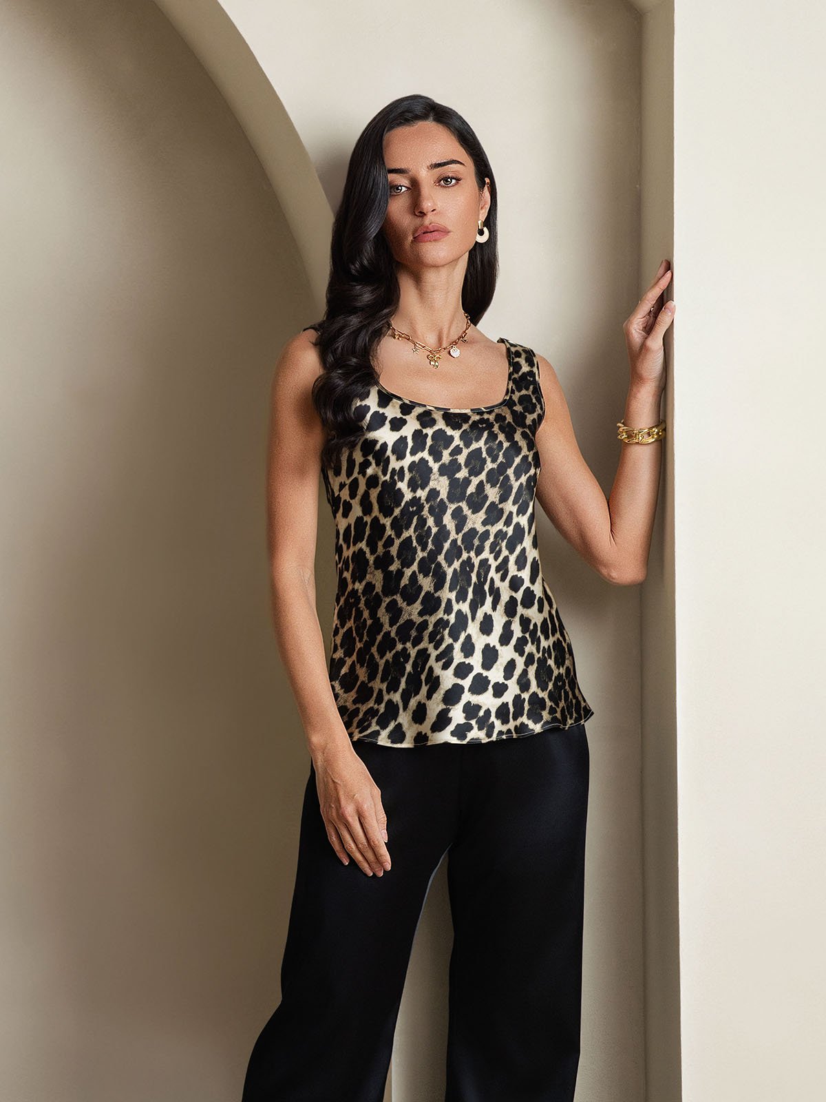 [Leopard] SilkSilky-NL 19Momme Zijde Camisoles 005,
