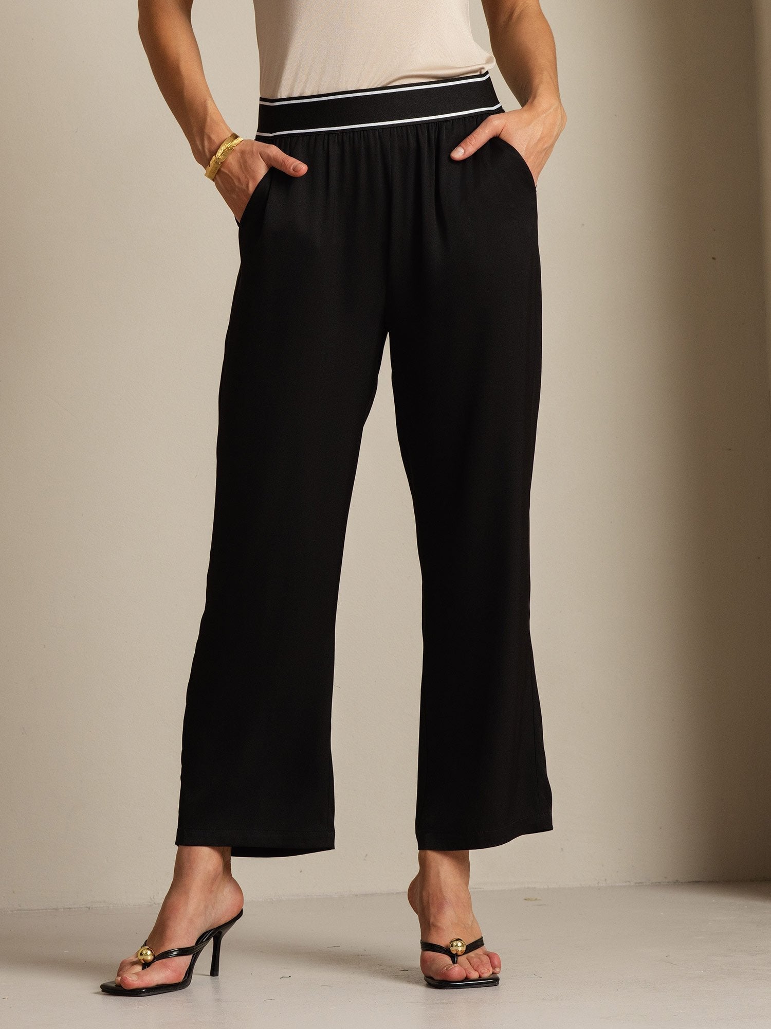 [Zwart] SilkSilky-NL 22Momme Zijde Womens Pants 009