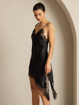 [Zwart] SilkSilky-NL Zijde Dress 007