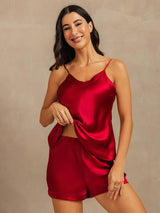 [Wijn] SilkSilky-NL V Neck Cami-Set 004