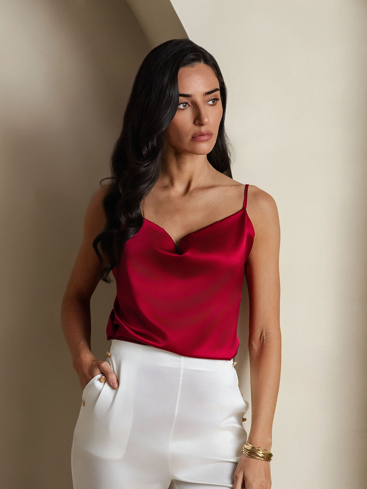 [Wijn] SilkSilky-NL 19Momme Zijde Camisoles 003