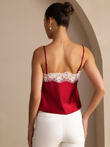 [Wijn] SilkSilky-NL V Neck Cami-Top 002