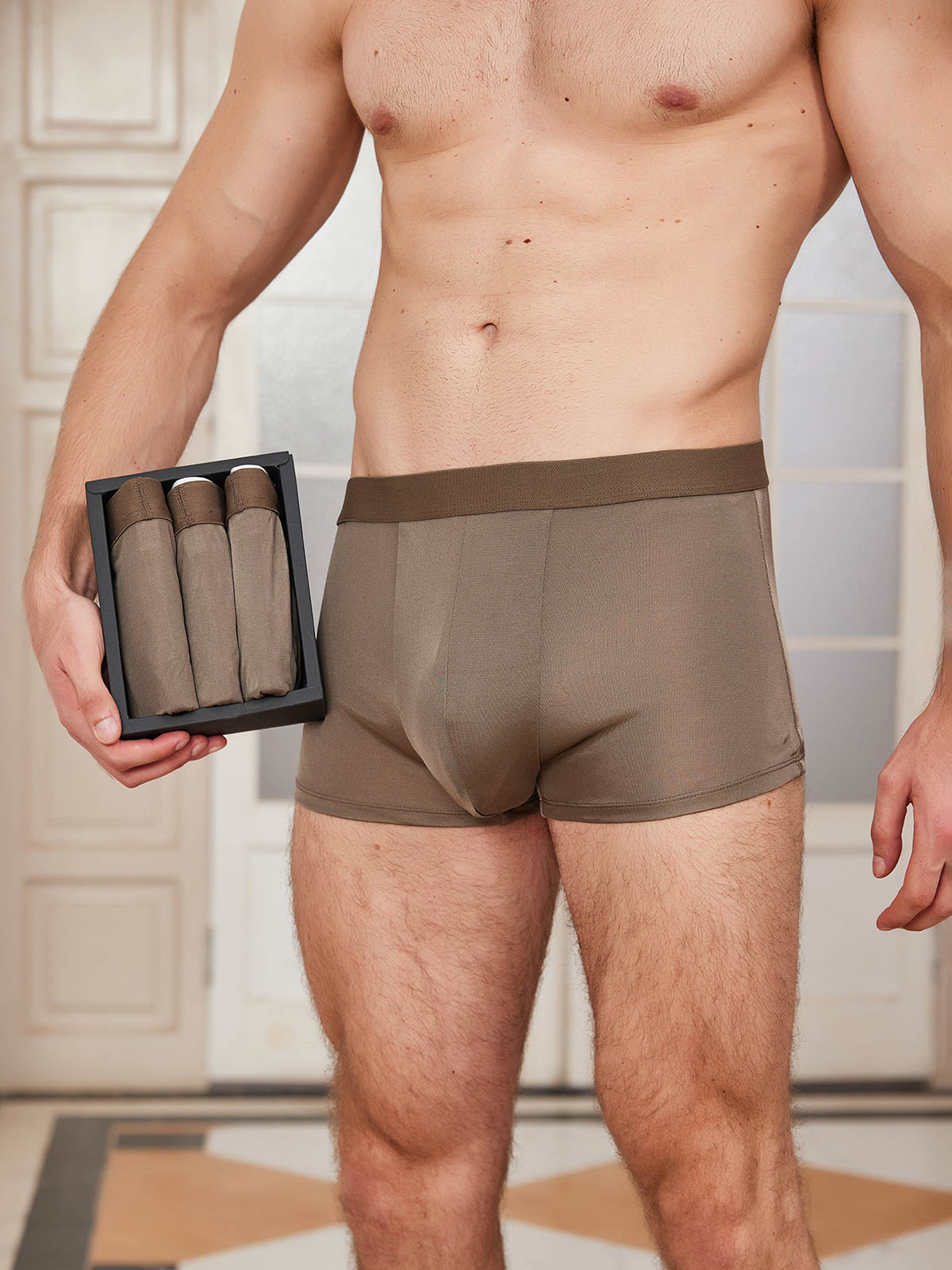[Koffie] SilkSilky-NL Mens Underwear 001