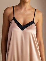 [Toscane] SilkSilky-NL V Neck Jurk 003