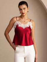 [Wijn] SilkSilky-NL V Neck Cami-Top 001