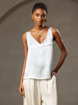 [Lichtblauw] SilkSilky-NL Sleeveless V Neck Cami-Top 001