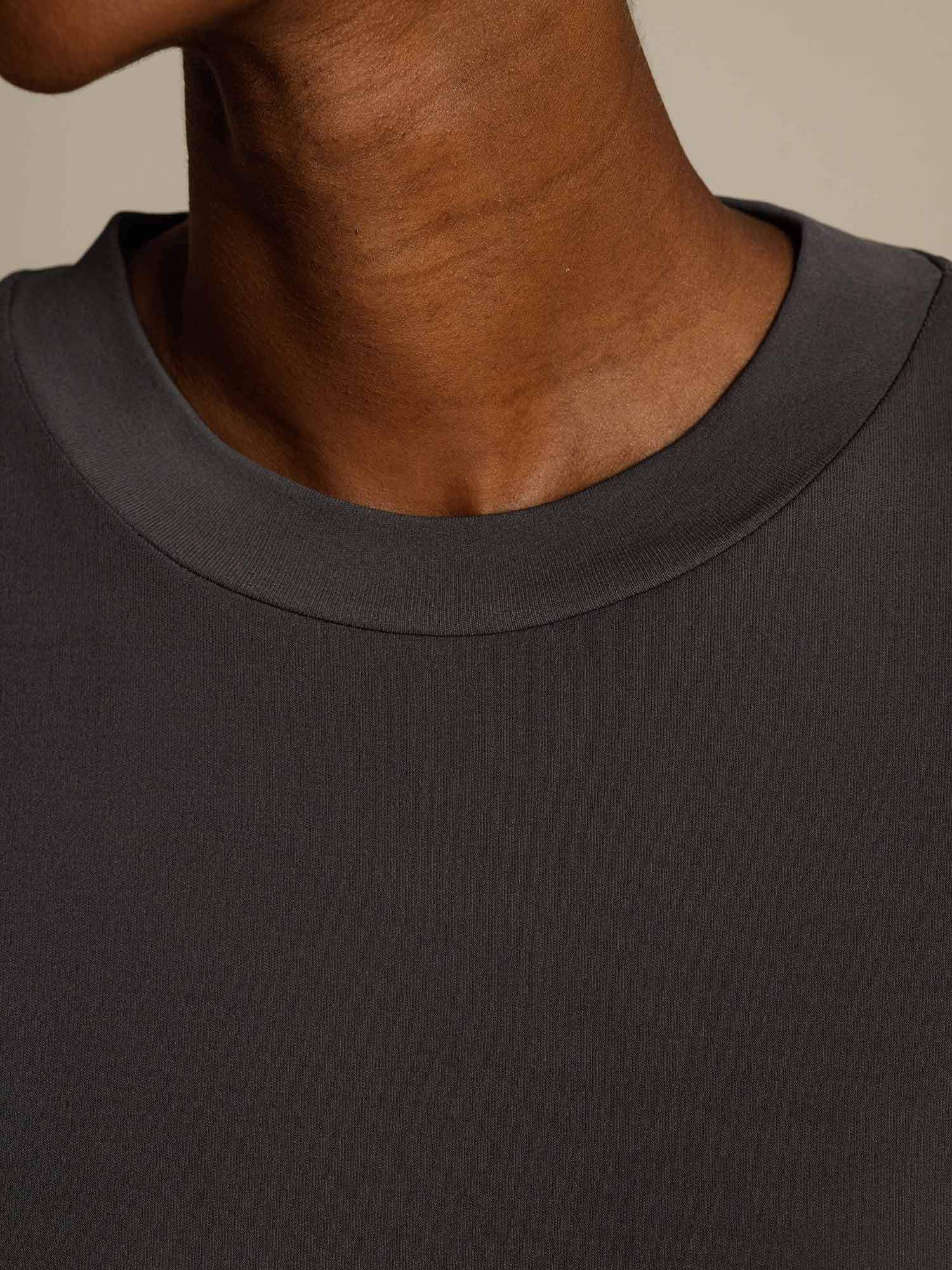 [Grijs] SilkSilky-NL Zijde Ronde Hals Dames T-Shirt 004