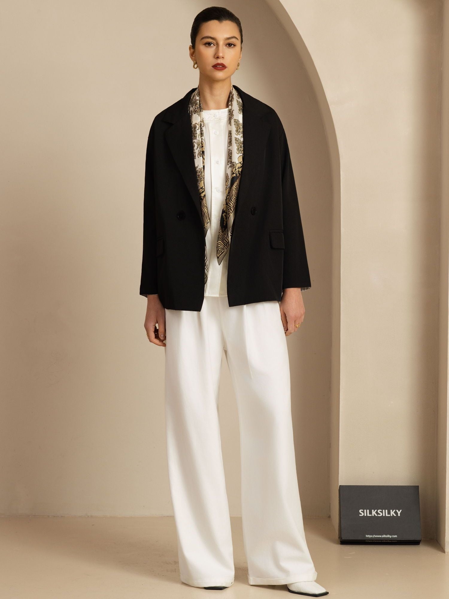 [P109] SilkSilky-NL Pure Silk Scarf 005