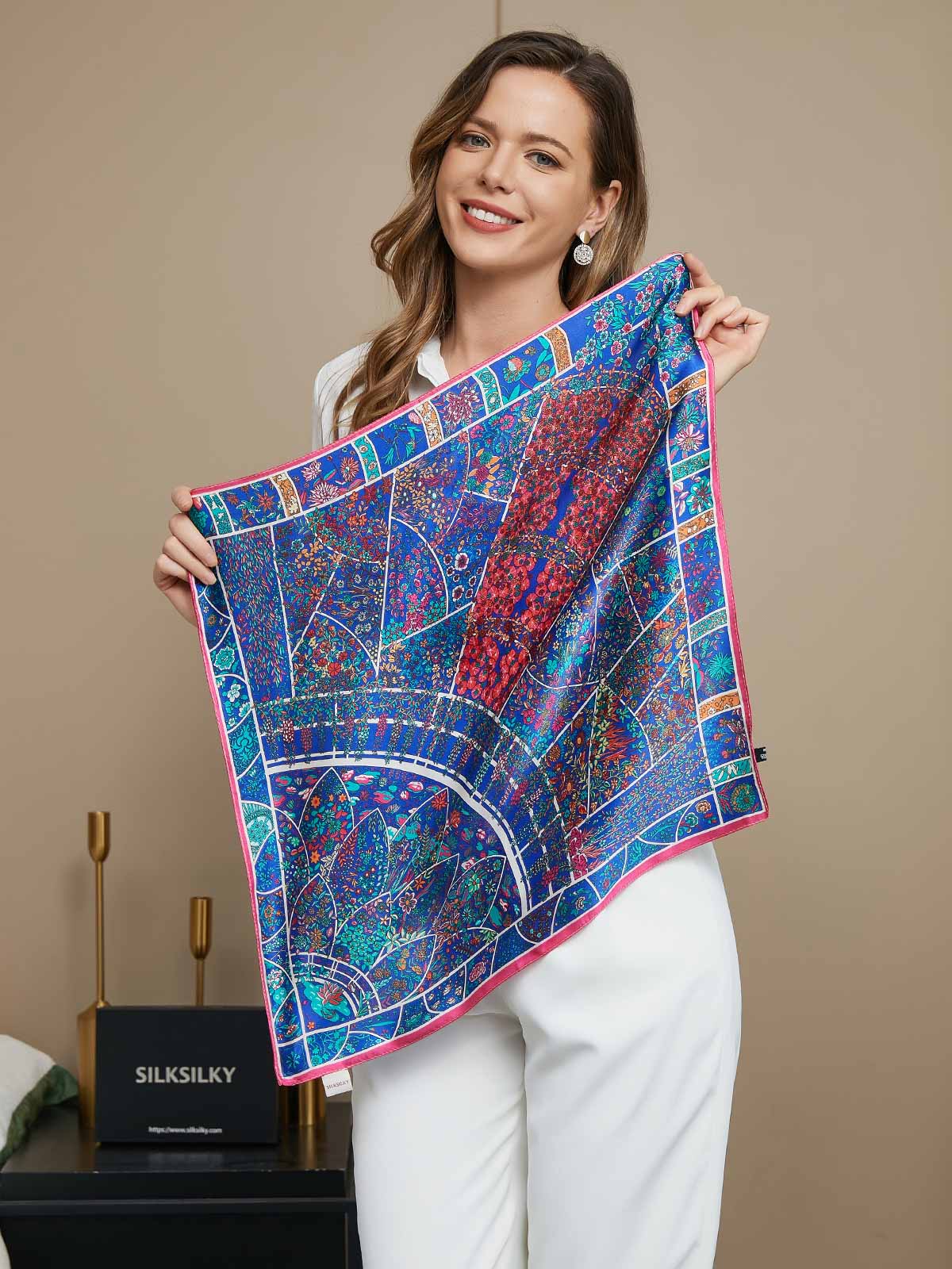 SilkSilky NL Pure Silk Scarf Multi 001