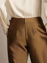[Brons] SilkSilky-NL 32Momme Zijde Womens Pants 005