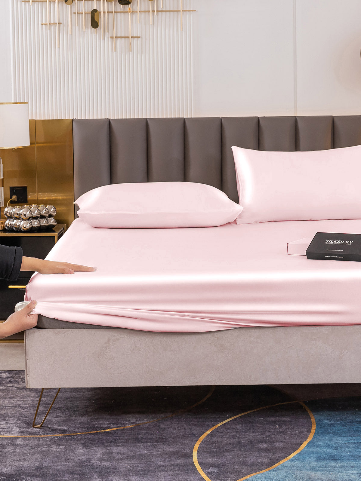 [Roze] SilkSilky-NL 19Momme Bedding Set 006