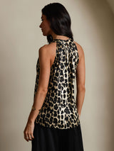 [Leopard] SilkSilky-NL 19Momme Zijde Womens T-Shirt 002,
