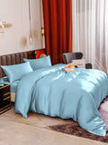 SilkSilky NL 19Momme Pure Silk Bedding Set Lichtblauw 003