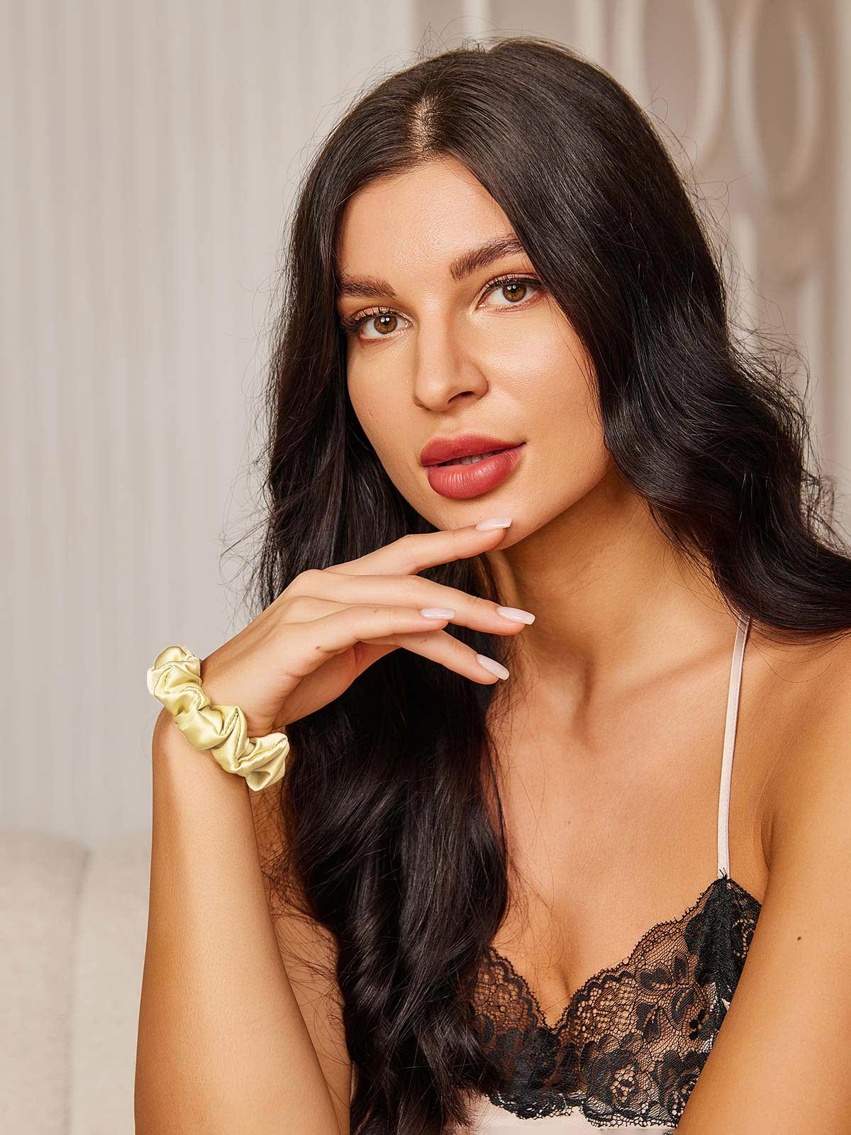 [Lichtgeel] SilkSilky-NL 19Momme Scrunchie 001