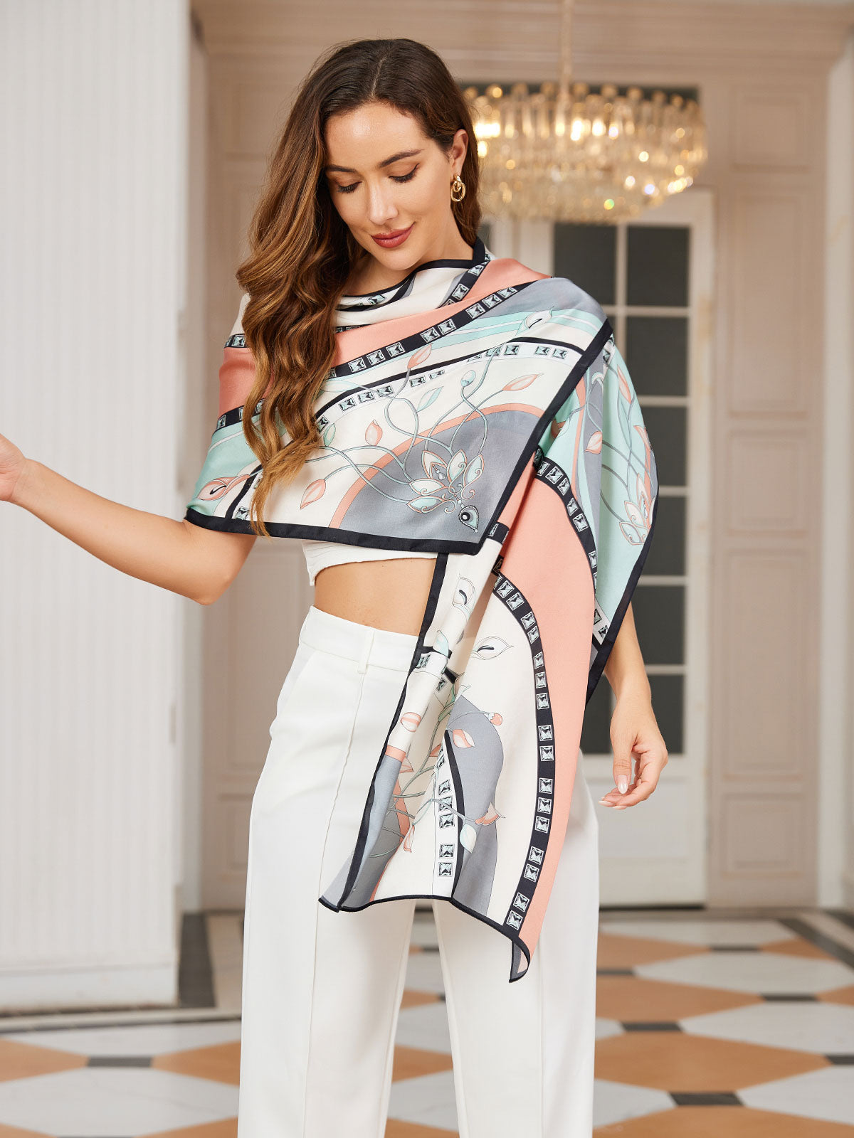 [P030] SilkSilky-NL Pure Silk Scarf 001