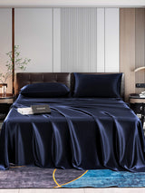 [Donkerblauw] SilkSilky-NL 22Momme Bedding Set 001,