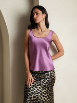[Donkerpaars] SilkSilky-NL Sleeveless Cami-Top 001