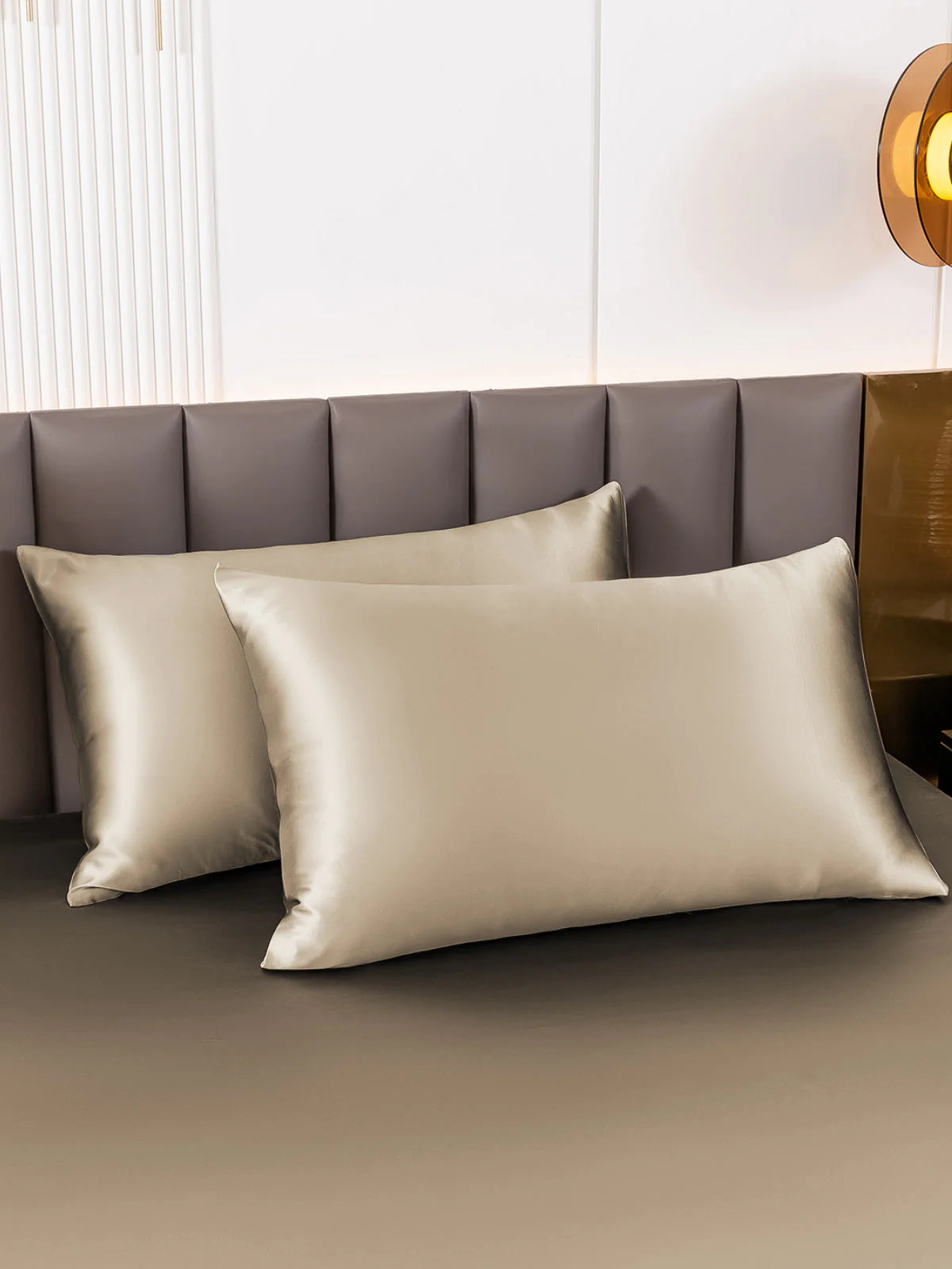 [Khaki] SilkSilky-NL 19Momme Pillowcase 001