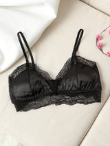 [Zwart] SilkSilky-NL Zijde Gebreid Bra 005