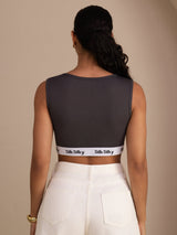 [Grijs] SilkSilky-NL Sleeveless Crew Neck Cami-Top 002