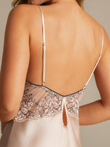 [Roze] SilkSilky-NL Spaghetti Strap Deep V Neck Nachthemd 004