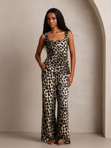[Leopard] SilkSilky-NL Boat Hals Cami-Set 004,
