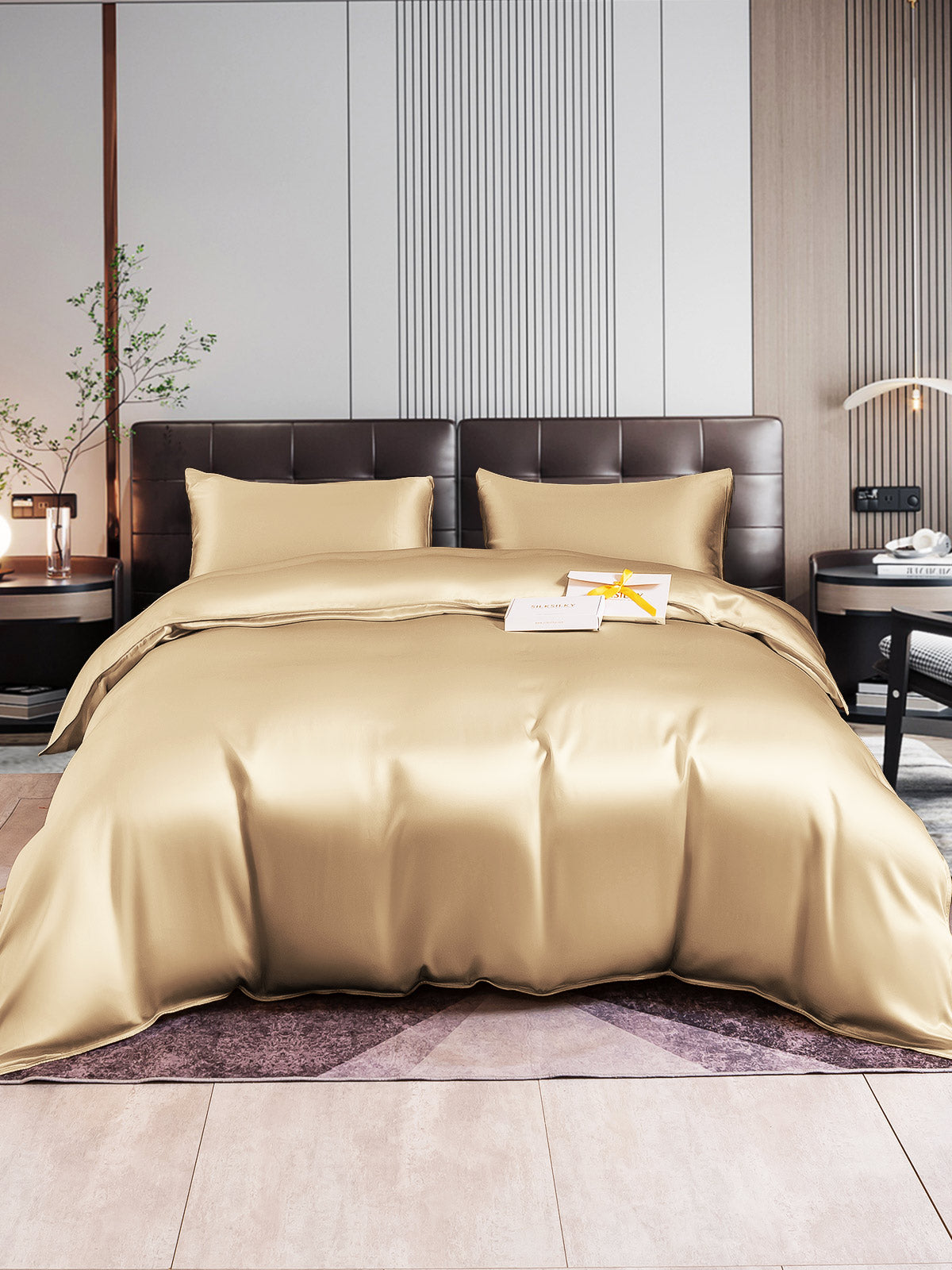 [Beige] SilkSilky-NL 22Momme Bedding Set 001