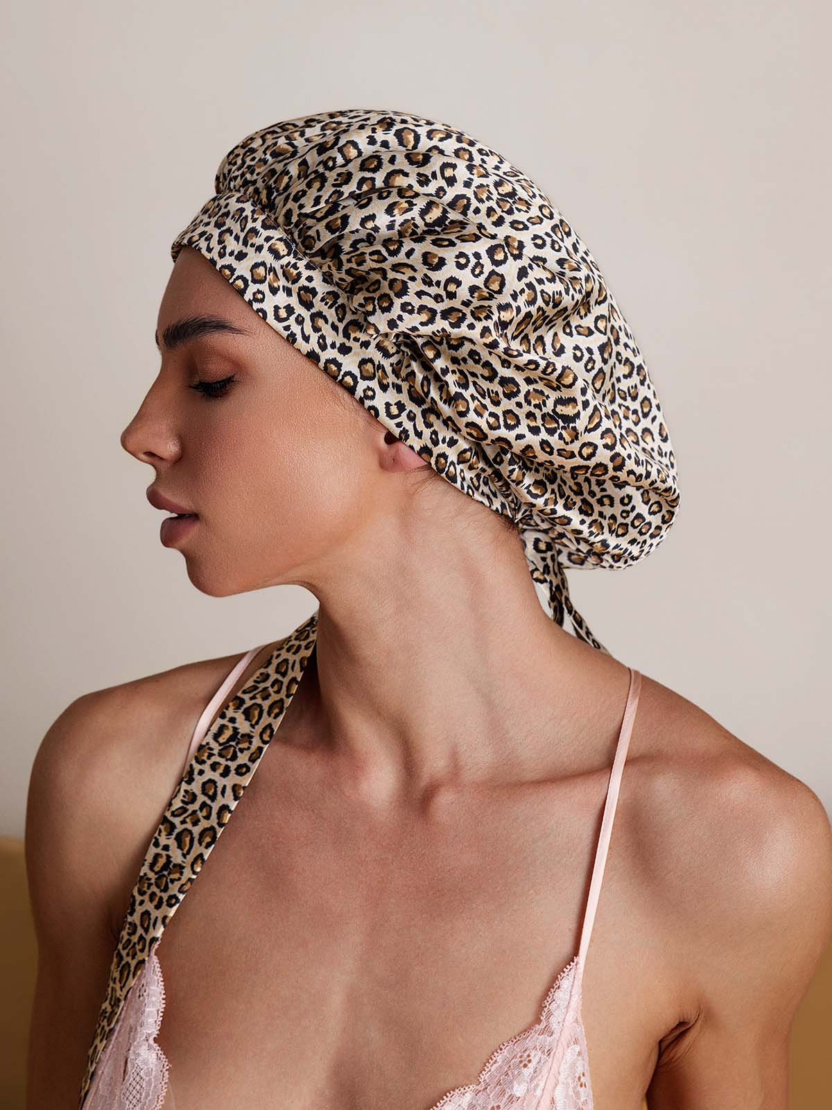 [Leopard] SilkSilky-NL Sleep Cap 007