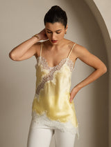 [Lichtgeel] SilkSilky-NL Spaghetti Strap V Neck Cami-Top 003