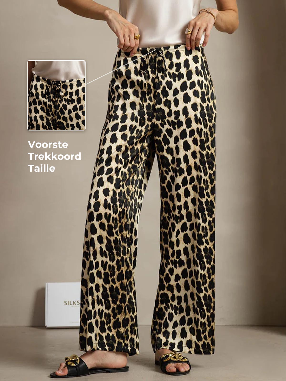 [Leopard] SilkSilky-NL 19Momme Zijde Womens Pants 002