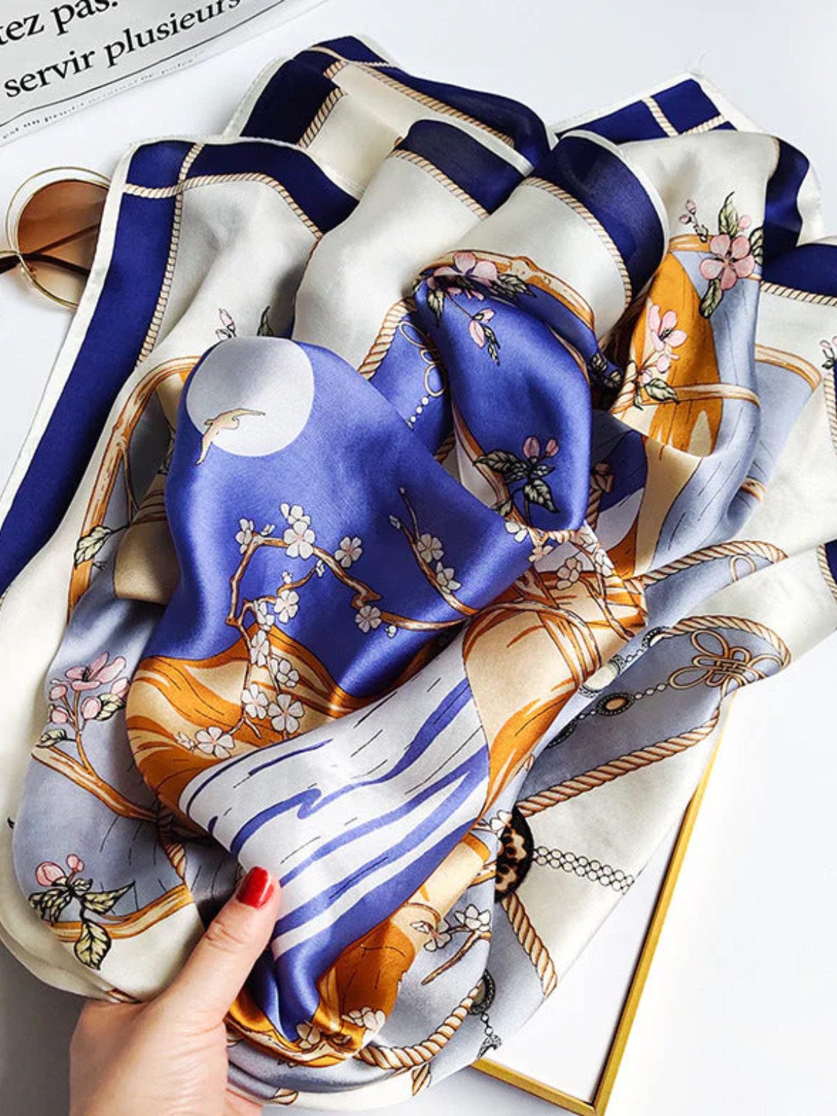 SilkSilky NL Pure Silk Scarf Lichtblauw 002