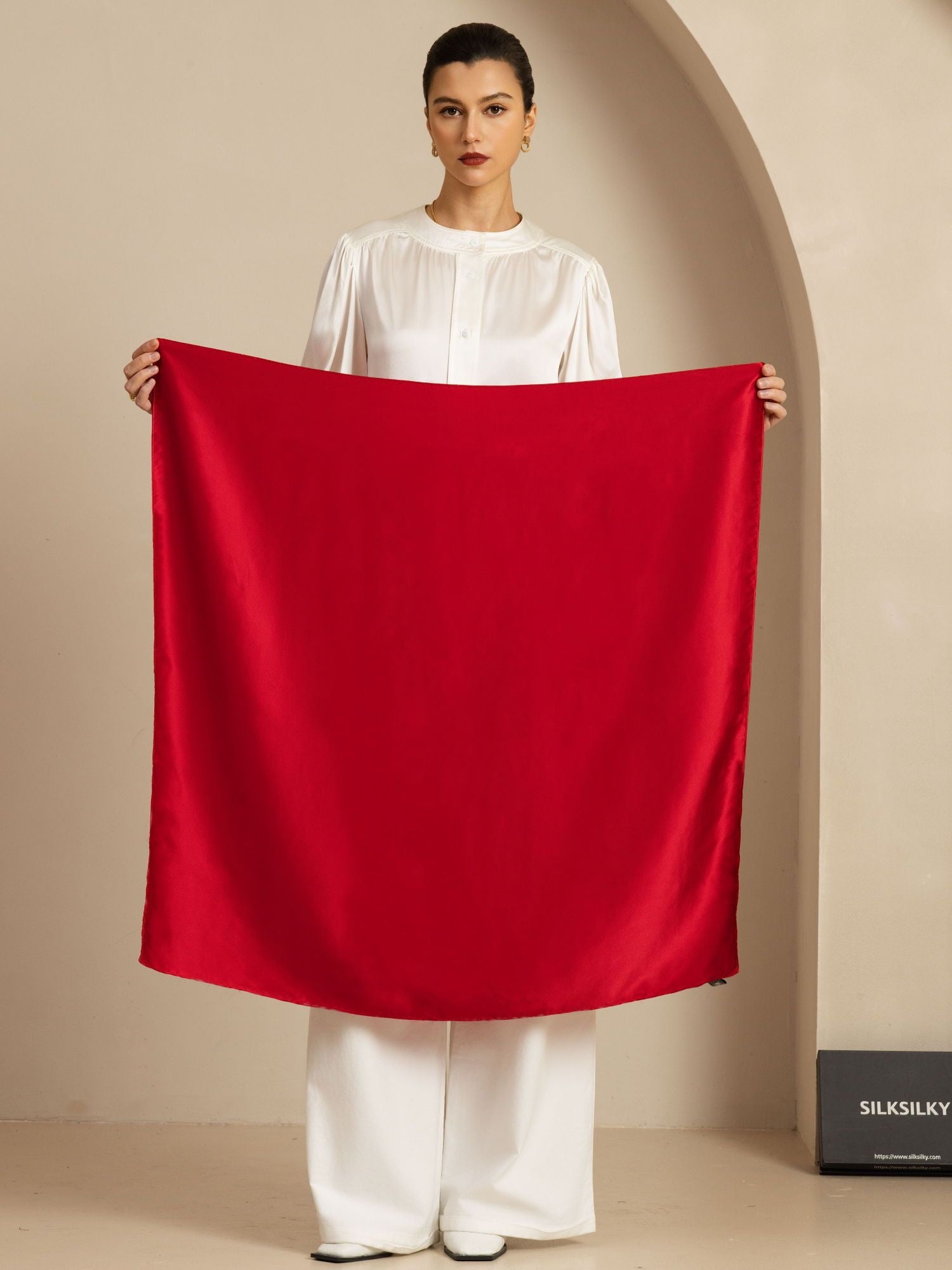 [Wijn] SilkSilky-NL Pure Silk Scarf 002