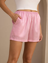 [Roze Krijtstreep] SilkSilky-NL Womens Shorts 004