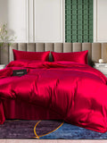 SilkSilky NL 25Momme Pure Silk Bedding Set Wijn 001