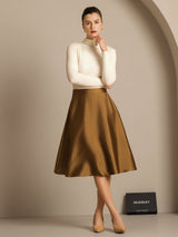 [Brons] SilkSilky-NL 32Momme Zijde Skirt 006