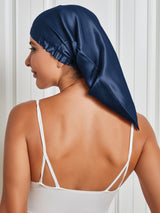 [Donkerblauw] SilkSilky-NL Slaapmutsen 001
