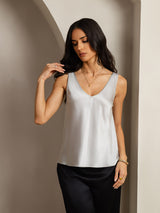 [Zilver] SilkSilky-NL Sleeveless V Neck Cami-Top 001