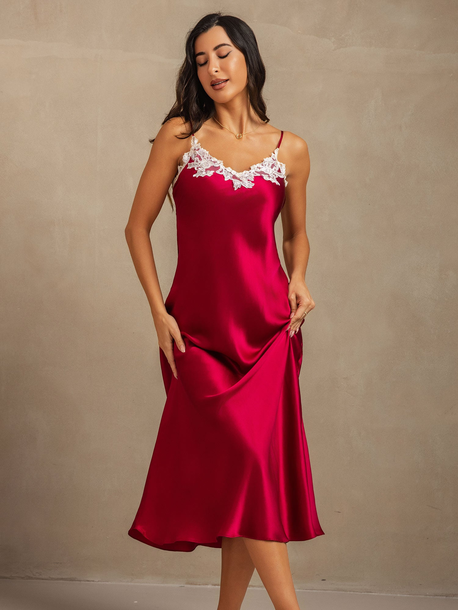 [Wijn] SilkSilky-NL 19Momme Dress 001
