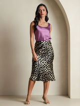 [Leopard] SilkSilky-NL 19Momme Skirt 001,