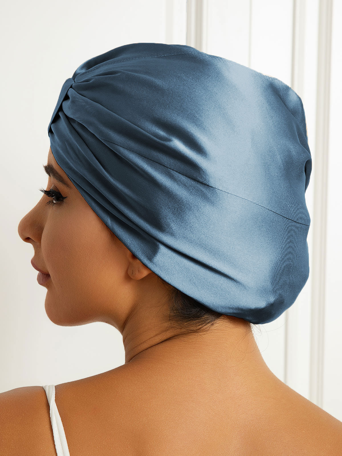 SilkSilky-NL Sleep Cap StaalBlauw 004