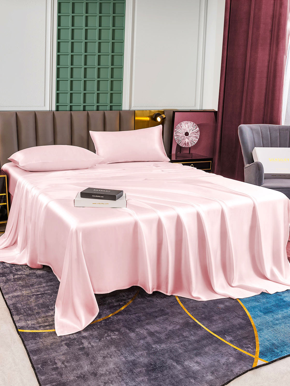 [Roze] SilkSilky-NL 25Momme Bedding Set 005
