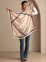 [Beige Vierkant] SilkSilky-NL Sjaal 005