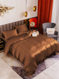 SilkSilky NL 19Momme Pure Silk Bedding Set Koffie 001