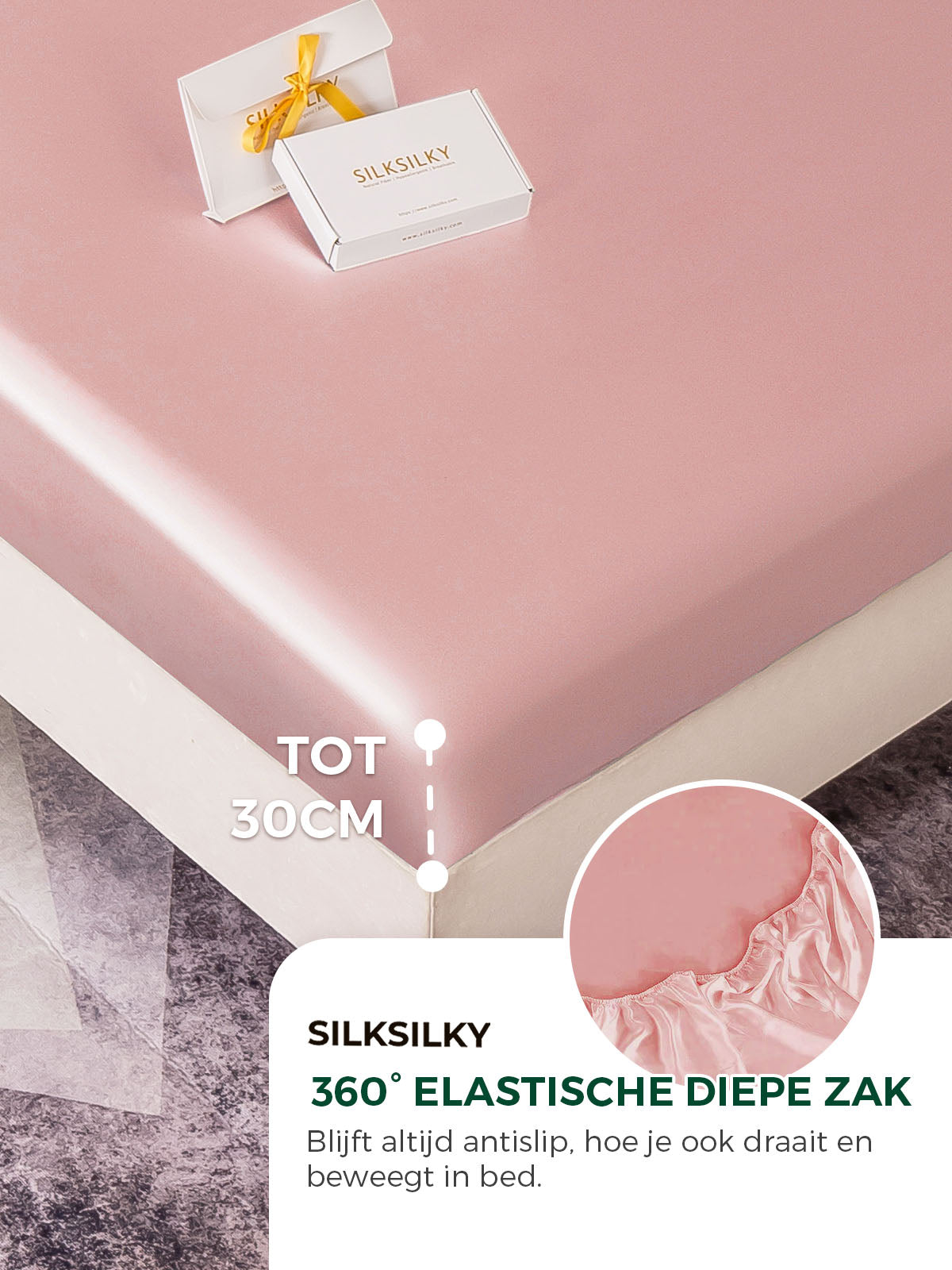 [Bleek Mauve] SilkSilky-NL 22Momme Sheet 004
