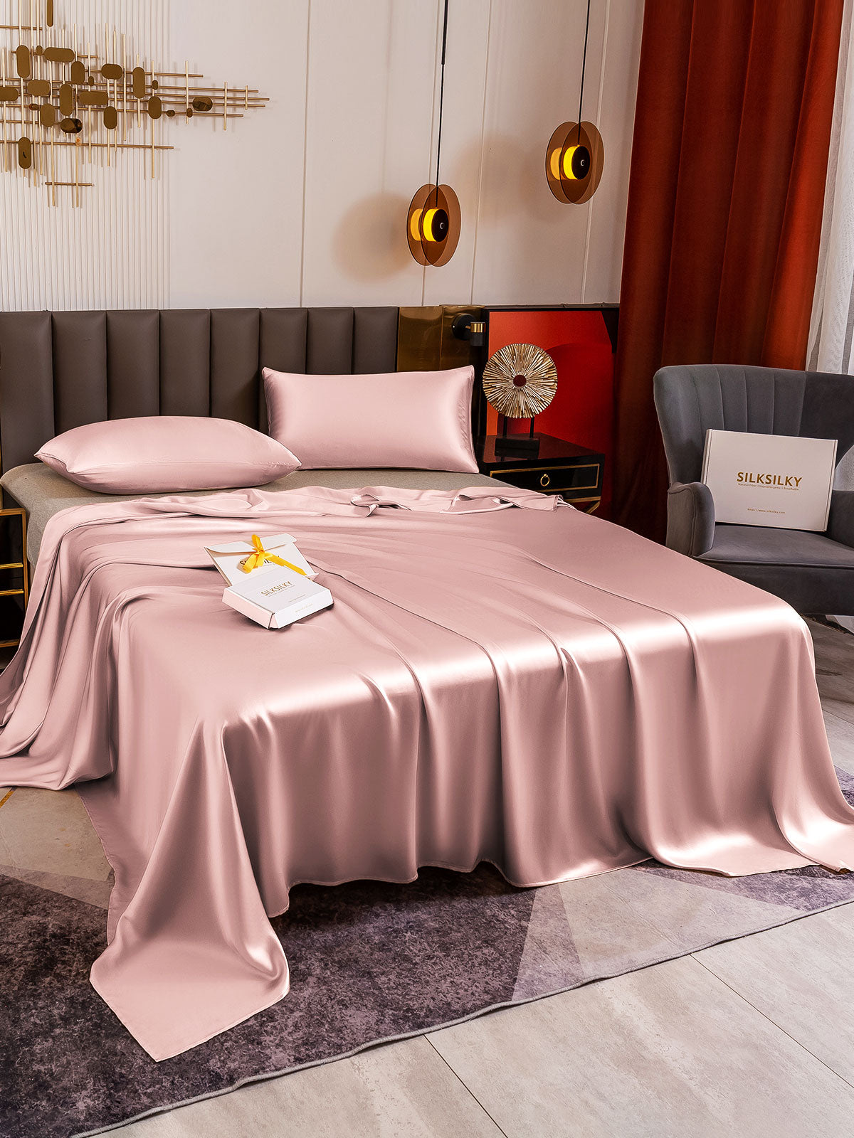 [Perzikhuid] SilkSilky-NL 19Momme Bedding Set 004