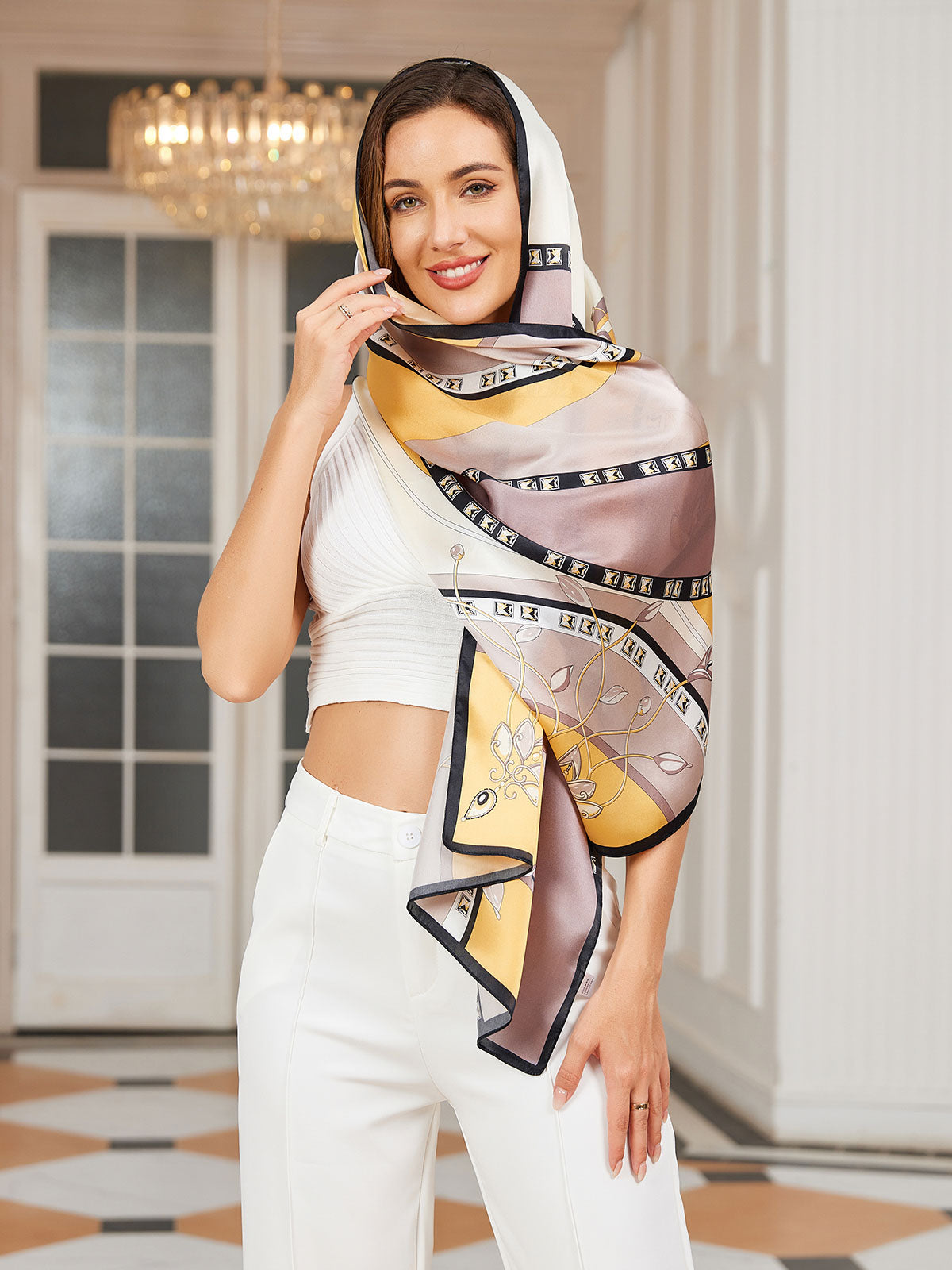 [P029] SilkSilky-NL Pure Silk Scarf 003