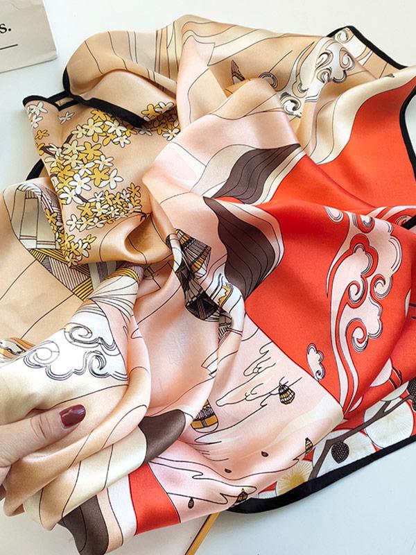[P077] SilkSilky-NL Pure Silk Scarf 003