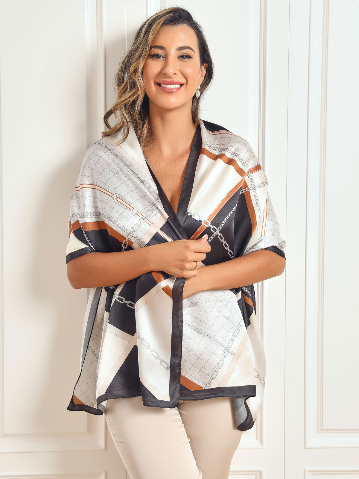 [P021] SilkSilky-NL Pure Silk Scarf 004