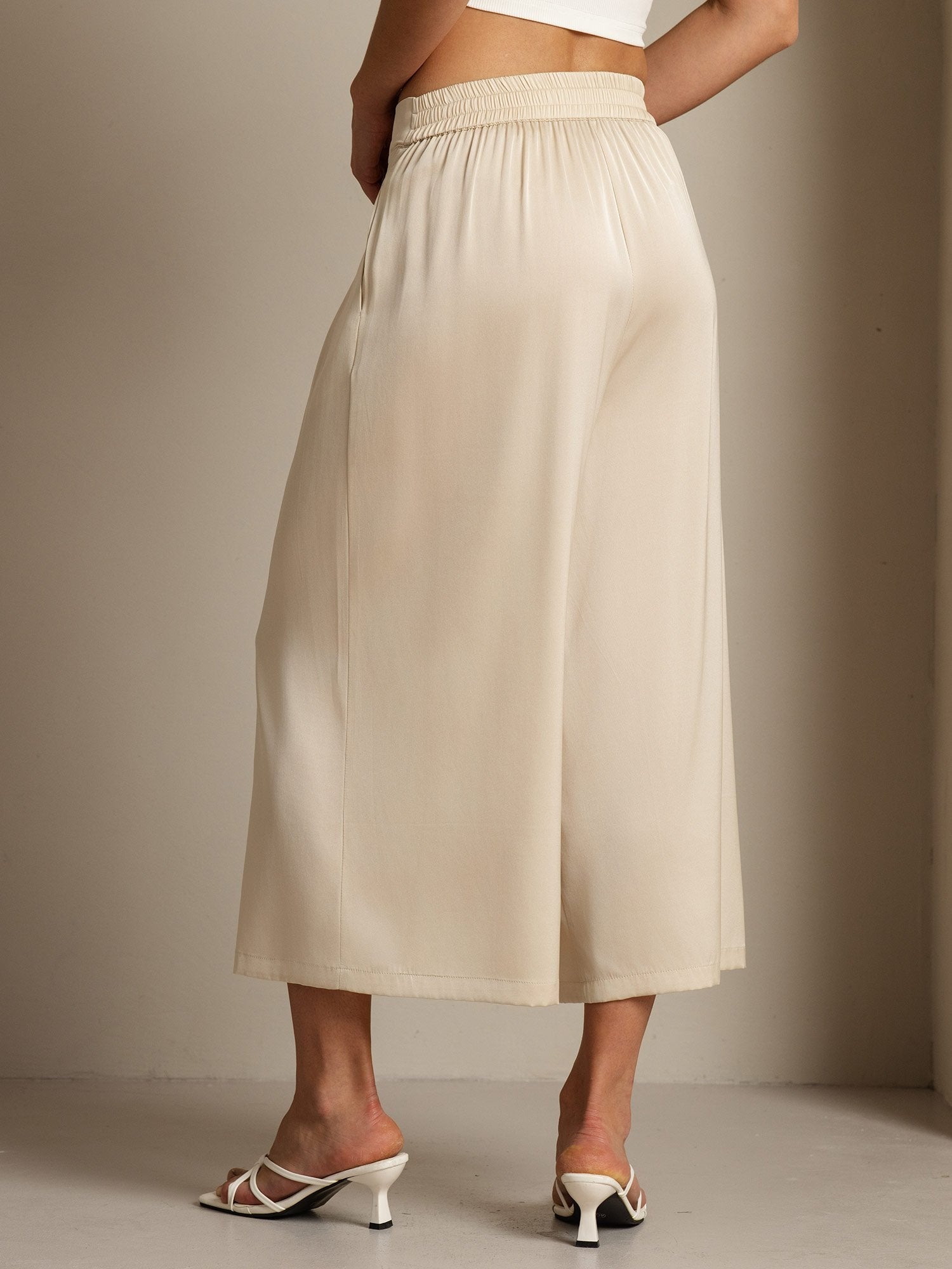 [Beige] SilkSilky-NL 19Momme Zijde Womens Pants 002