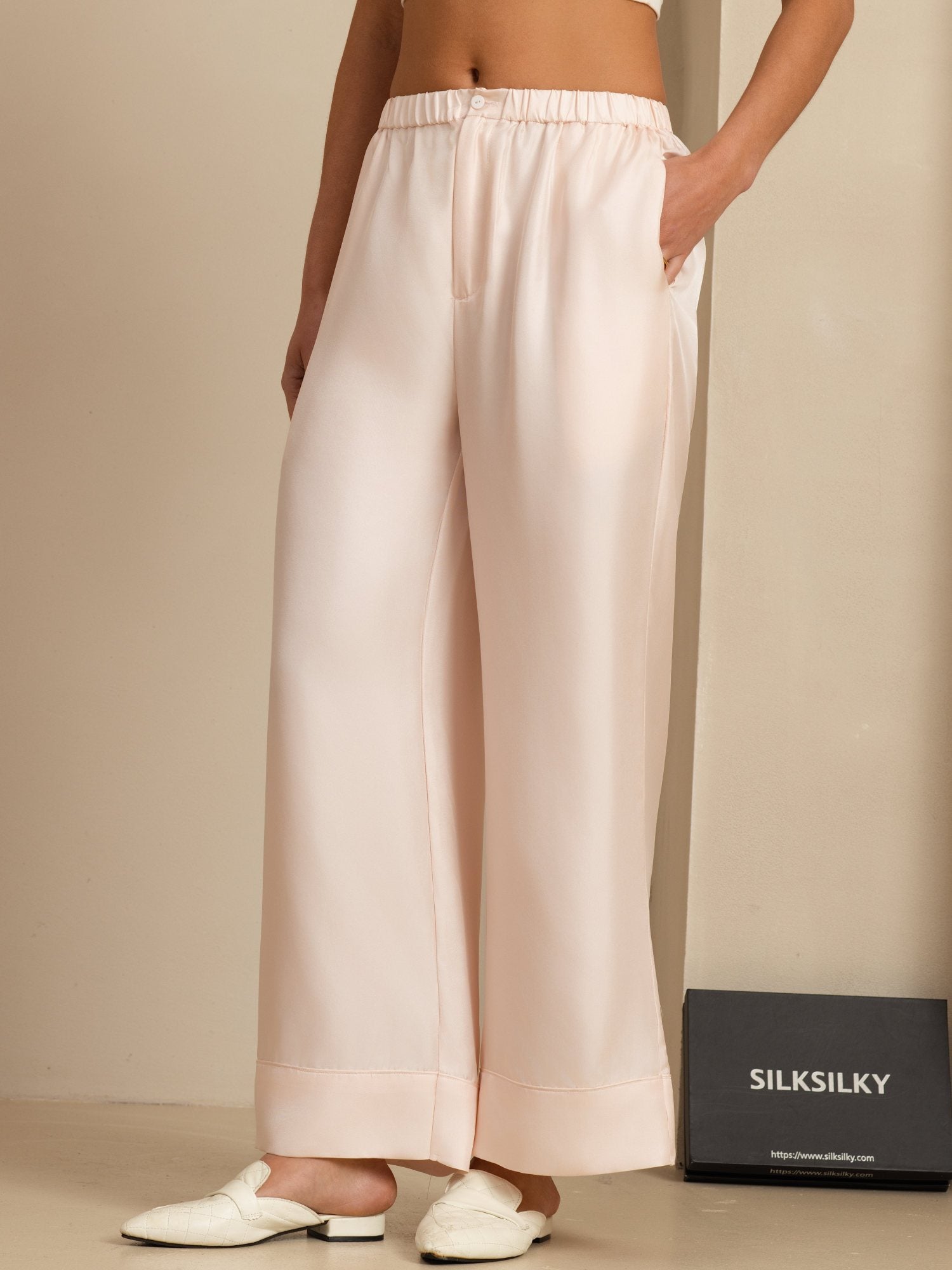 [Roze] SilkSilky-NL 18Momme Womens Pants 003